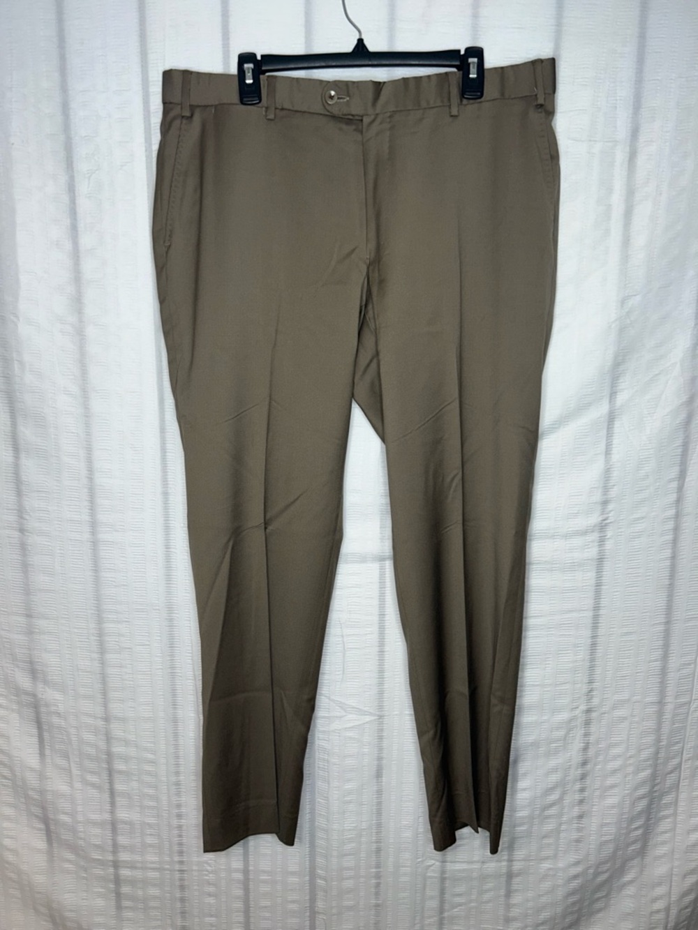 Loro Piana Super 130s 6 East Dress Pants Size 38x30 Flat Front Brown 100% Wool